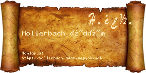 Hollerbach Ádám névjegykártya